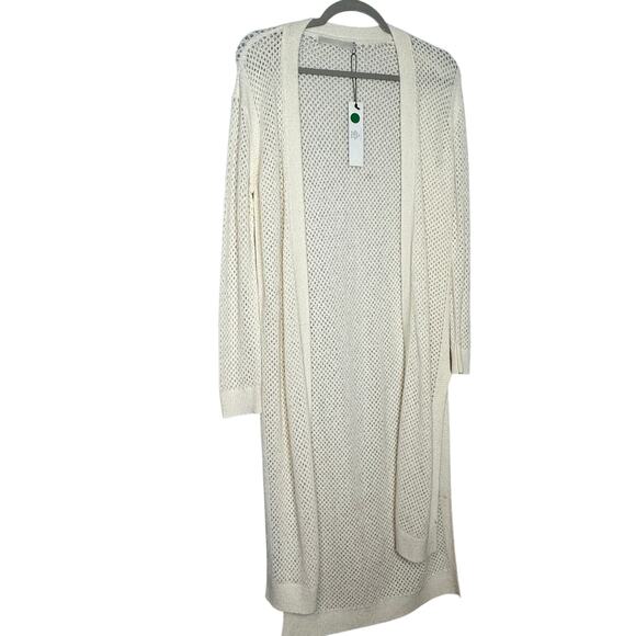 One Grey Day Los Angeles White Open Front Cardigan Women Size Small NWT - Picture 2 of 10